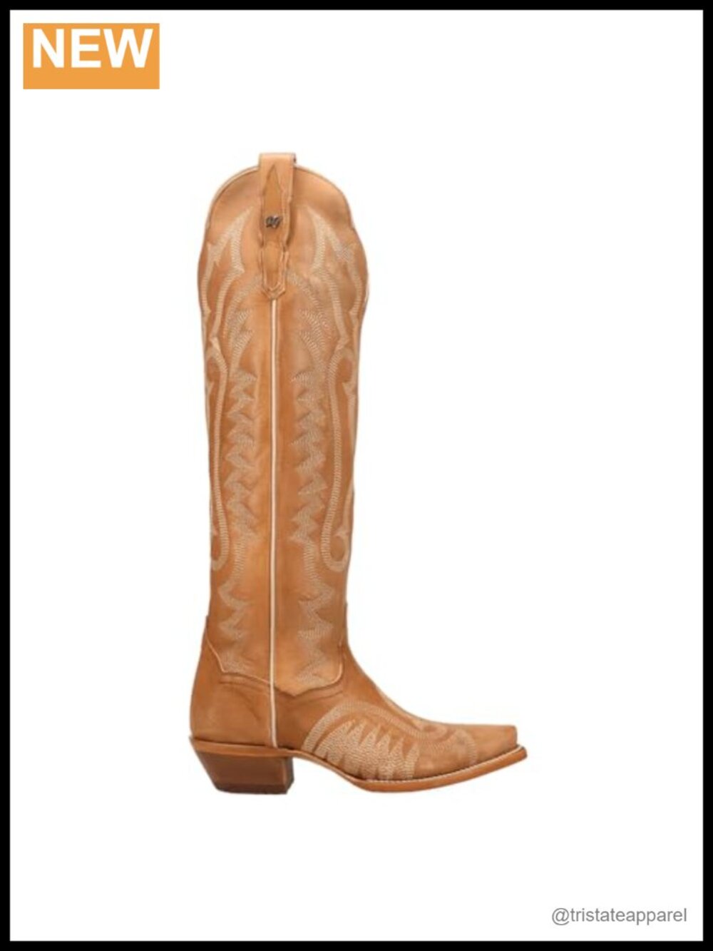 Women's Western Boots Leather Zip Knee High Snip Toe